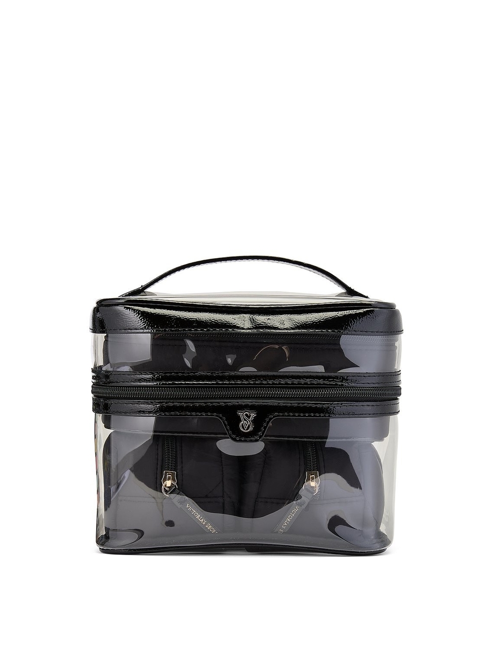 Victoria's Secret Black Clear Vinyl Toiletry Case